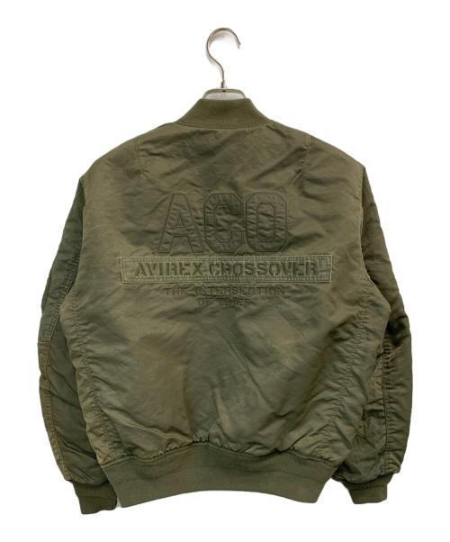 AVIREX（アヴィレックス）AVIREX (アヴィレックス) CROSSOVER FADED MA-1 オリーブ サイズ:Mの古着・服飾アイテム
