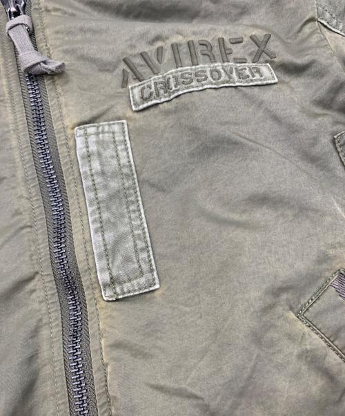 AVIREX（アヴィレックス）AVIREX (アヴィレックス) CROSSOVER FADED MA-1 オリーブ サイズ:Mの古着・服飾アイテム