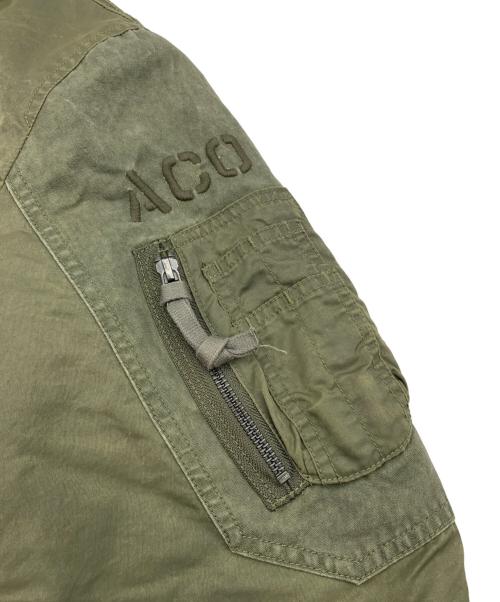 AVIREX（アヴィレックス）AVIREX (アヴィレックス) CROSSOVER FADED MA-1 オリーブ サイズ:Mの古着・服飾アイテム