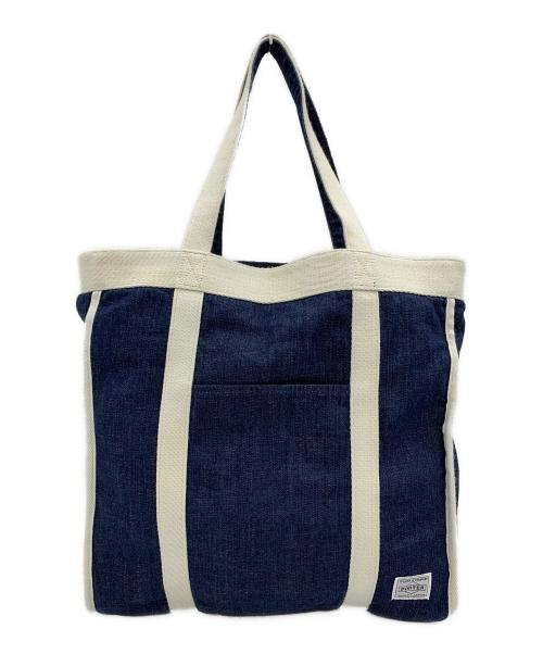 PORTER（ポーター）PORTER (ポーター) リバーシブル トートバッグ インディゴの古着・服飾アイテム