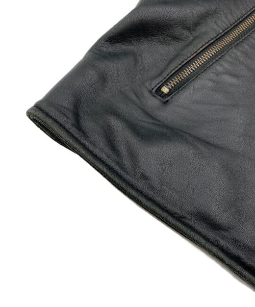 ROSSO（ロッソ）ROSSO (ロッソ) レザージャケット ブラック サイズ:Mの古着・服飾アイテム