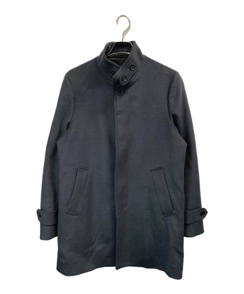 green label relaxing（グリーンレーベルリラクシング）green label relaxing (グリーンレーベルリラクシング) S100 ショートビーバー スタンドカラーコート グレー サイズ:Lの古着・服飾アイテム