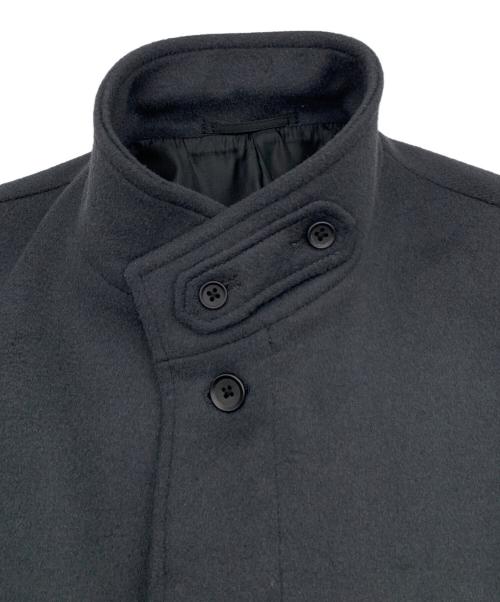 green label relaxing（グリーンレーベルリラクシング）green label relaxing (グリーンレーベルリラクシング) S100 ショートビーバー スタンドカラーコート グレー サイズ:Lの古着・服飾アイテム