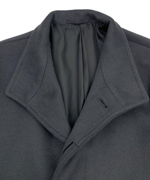 green label relaxing（グリーンレーベルリラクシング）green label relaxing (グリーンレーベルリラクシング) S100 ショートビーバー スタンドカラーコート グレー サイズ:Lの古着・服飾アイテム