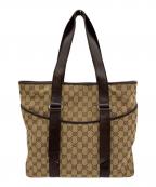GUCCIグッチ）の古着「トートバッグ」｜ブラウン×ベージュ