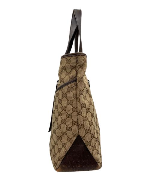 GUCCI（グッチ）GUCCI (グッチ) トートバッグ ブラウン×ベージュの古着・服飾アイテム