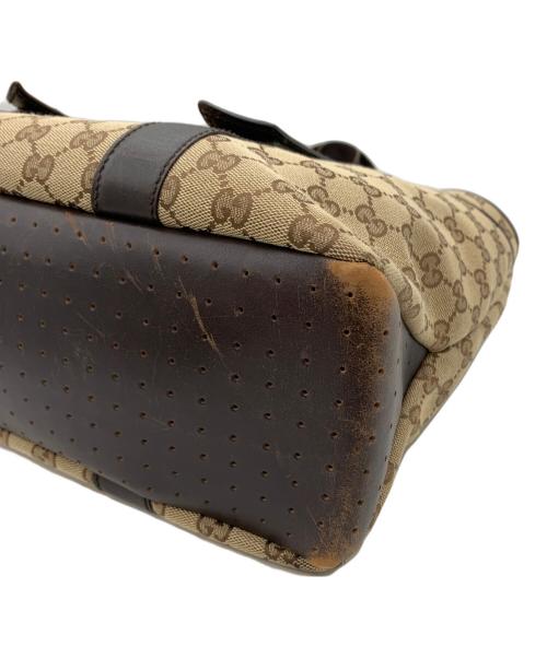 GUCCI（グッチ）GUCCI (グッチ) トートバッグ ブラウン×ベージュの古着・服飾アイテム