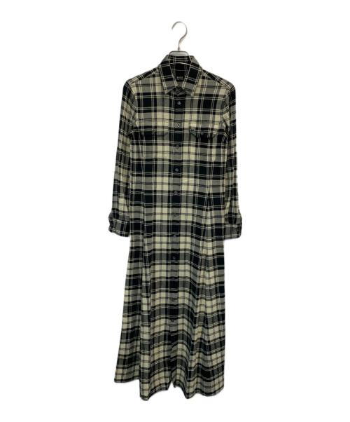 POLO RALPH LAUREN（ポロ・ラルフローレン）POLO RALPH LAUREN (ポロ・ラルフローレン) 長袖ワンピース ブラック×ベージュの古着・服飾アイテム
