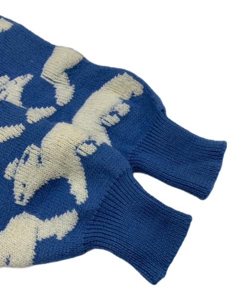 HYSPORT（ハイスポーツ）HYSPORT (ハイスポーツ) 厚手ニット ホワイトスカイブルー サイズ:18の古着・服飾アイテム