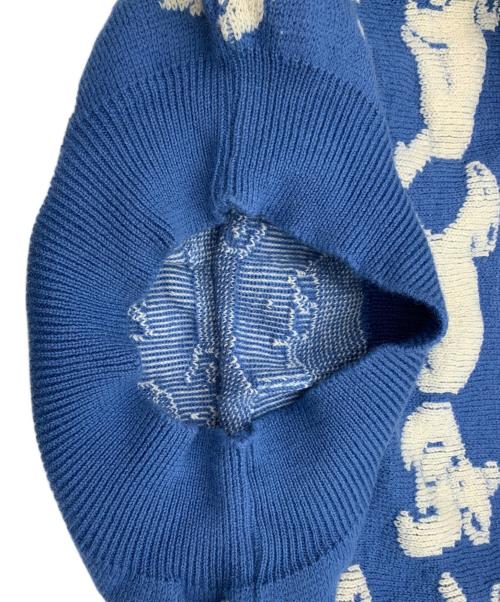 HYSPORT（ハイスポーツ）HYSPORT (ハイスポーツ) 厚手ニット ホワイトスカイブルー サイズ:18の古着・服飾アイテム