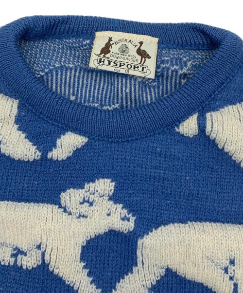 HYSPORT（ハイスポーツ）HYSPORT (ハイスポーツ) 厚手ニット ホワイトスカイブルー サイズ:18の古着・服飾アイテム
