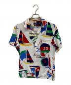 POLO RALPH LAURENポロ・ラルフローレン）の古着「半袖シャツ」｜ホワイト×ブルー