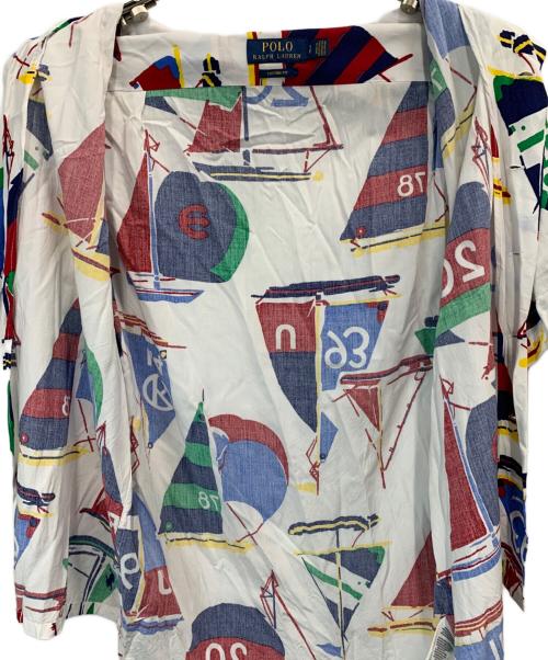 POLO RALPH LAUREN（ポロ・ラルフローレン）POLO RALPH LAUREN (ポロ・ラルフローレン) 半袖シャツ ホワイト×ブルー サイズ:Sの古着・服飾アイテム