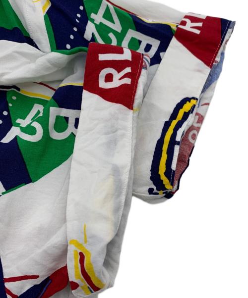 POLO RALPH LAUREN（ポロ・ラルフローレン）POLO RALPH LAUREN (ポロ・ラルフローレン) 半袖シャツ ホワイト×ブルー サイズ:Sの古着・服飾アイテム