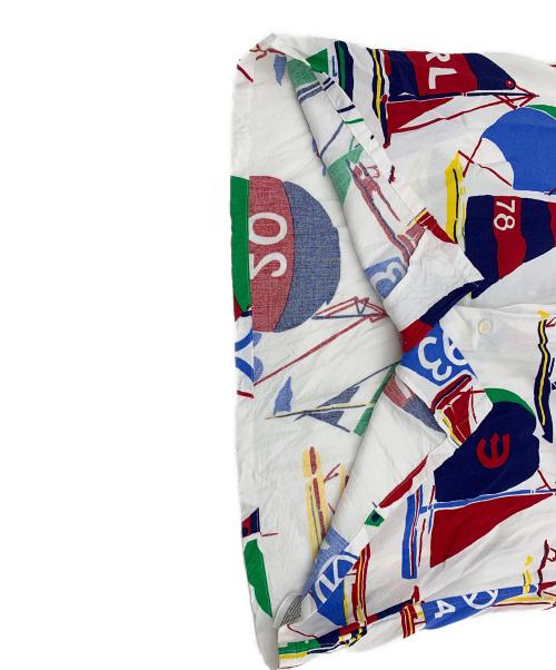 POLO RALPH LAUREN（ポロ・ラルフローレン）POLO RALPH LAUREN (ポロ・ラルフローレン) 半袖シャツ ホワイト×ブルー サイズ:Sの古着・服飾アイテム