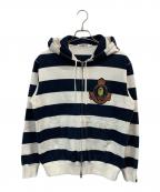 A BATHING APEア ベイシング エイプ）の古着「ジップパーカー」｜ネイビー×ホワイト
