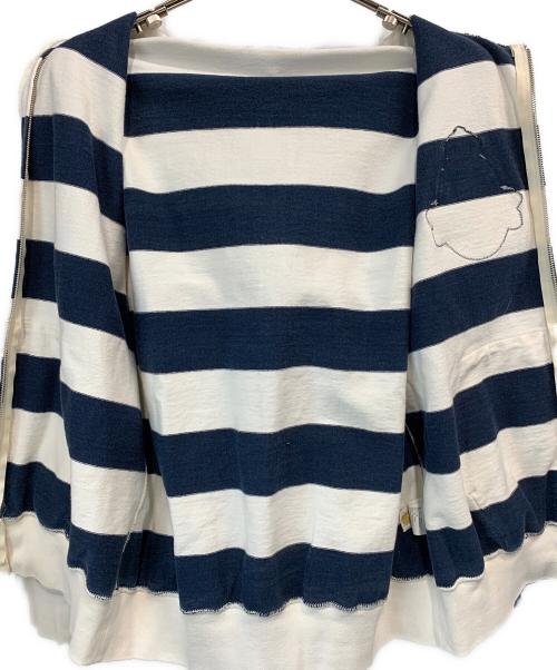 A BATHING APE（ア ベイシング エイプ）A BATHING APE (ア ベイシング エイプ) ジップパーカー ネイビー×ホワイト サイズ:Mの古着・服飾アイテム