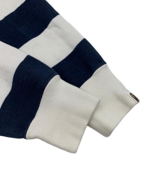 A BATHING APE（ア ベイシング エイプ）A BATHING APE (ア ベイシング エイプ) ジップパーカー ネイビー×ホワイト サイズ:Mの古着・服飾アイテム