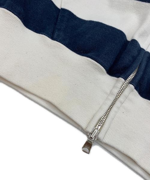 A BATHING APE（ア ベイシング エイプ）A BATHING APE (ア ベイシング エイプ) ジップパーカー ネイビー×ホワイト サイズ:Mの古着・服飾アイテム