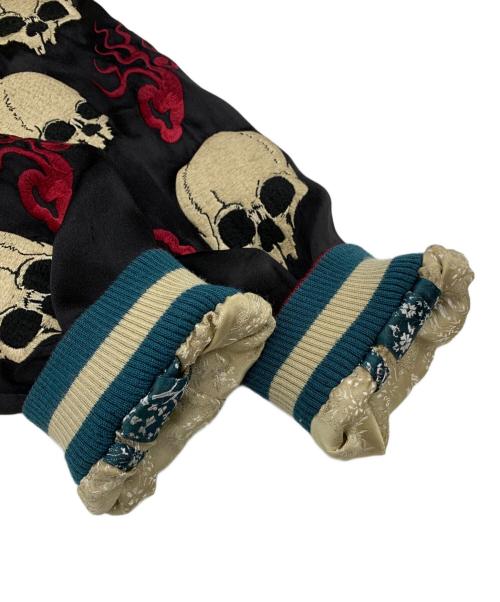 百花繚乱（ヒャッカリョウラン）百花繚乱 (ヒャッカリョウラン) スカジャン グリーン×レッド サイズ:Mの古着・服飾アイテム