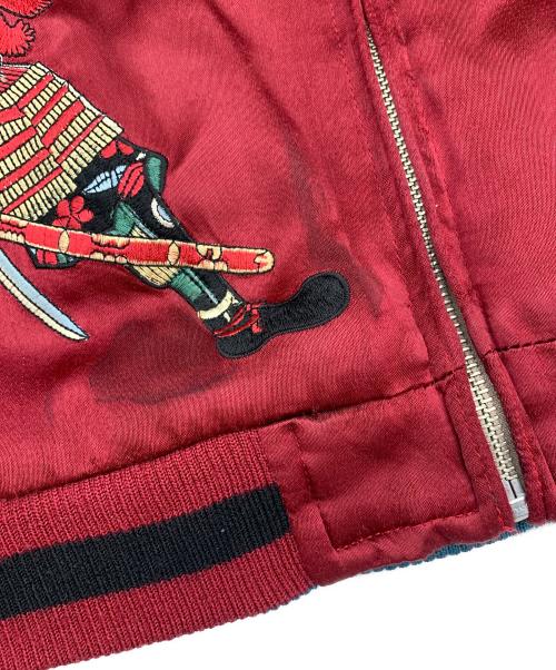 百花繚乱（ヒャッカリョウラン）百花繚乱 (ヒャッカリョウラン) スカジャン グリーン×レッド サイズ:Mの古着・服飾アイテム