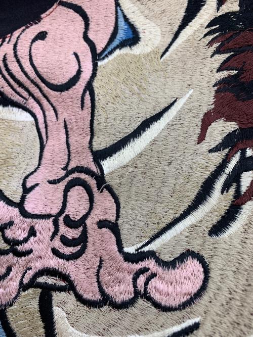 百花繚乱（ヒャッカリョウラン）百花繚乱 (ヒャッカリョウラン) スカジャン グリーン×レッド サイズ:Mの古着・服飾アイテム