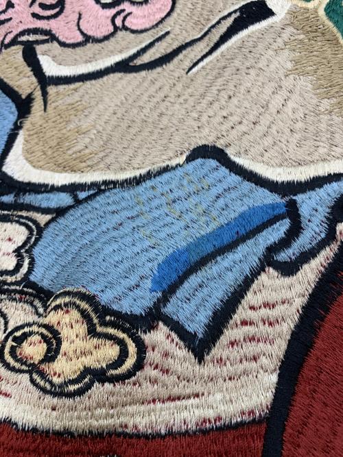 百花繚乱（ヒャッカリョウラン）百花繚乱 (ヒャッカリョウラン) スカジャン グリーン×レッド サイズ:Mの古着・服飾アイテム