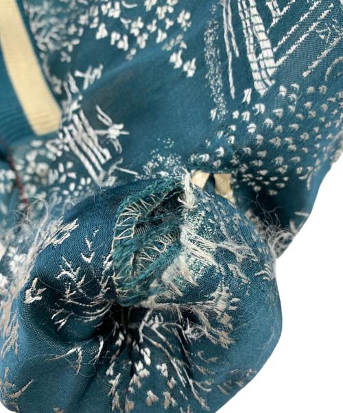 百花繚乱（ヒャッカリョウラン）百花繚乱 (ヒャッカリョウラン) スカジャン グリーン×レッド サイズ:Mの古着・服飾アイテム