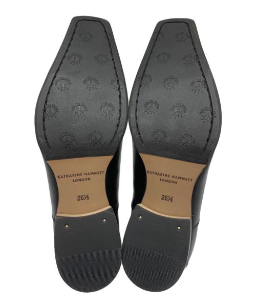 KATHARINE HAMNETT（キャサリンハムネット）KATHARINE HAMNETT (キャサリンハムネット) ストレートチップシューズ ブラック サイズ:26.5cmの古着・服飾アイテム