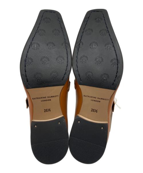 KATHARINE HAMNETT（キャサリンハムネット）KATHARINE HAMNETT (キャサリンハムネット) ビジネスシューズ ブラウン サイズ:26.5cmの古着・服飾アイテム