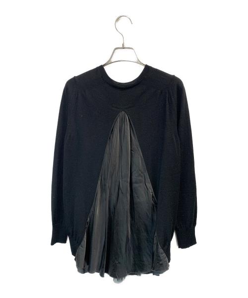 sacai luck（サカイラック）sacai luck (サカイラック) ドッキング ニットカーディガン ブラック サイズ:2の古着・服飾アイテム