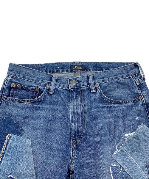 POLO RALPH LAUREN（ポロ・ラルフローレン）POLO RALPH LAUREN (ポロ・ラルフローレン) パッチワークデニムパンツ インディゴ サイズ:28の古着・服飾アイテム