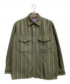THE NORTH FACEザ ノース フェイス）の古着「Regimental Stripe Field Shirt」｜オリーブ
