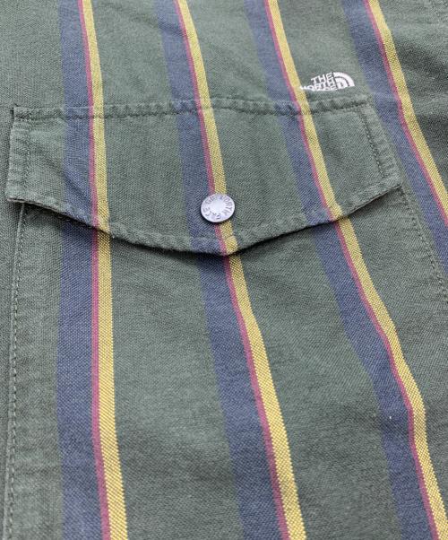 THE NORTH FACE（ザ ノース フェイス）THE NORTH FACE (ザ ノース フェイス) Regimental Stripe Field Shirt オリーブ サイズ:不明の古着・服飾アイテム