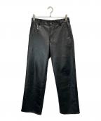 th productsティーエイチプロダクツ）の古着「Synthetic Leather Pants」｜ブラック