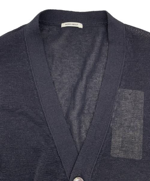 WORK ABOUT（ワーク アバウト）WORK ABOUT (ワーク アバウト) GIMA ニットカーディガン ネイビー サイズ:Lの古着・服飾アイテム