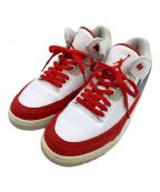 NIKEナイキ）の古着「Air Jordan 3 Retro(エアジョーダン3 レトロ)」｜ホワイト×レッド