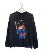 go slow caravan×NISSANゴースローキャラバン×ニッサン）の古着「長袖カットソー」｜ブラック