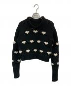 NKNITンニット）の古着「♡pattern KNIT」｜ブラック