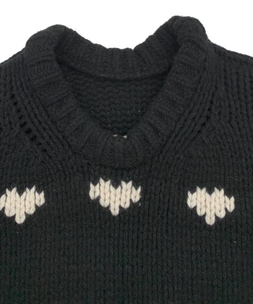 NKNIT（ンニット）NKNIT (ンニット) ♡pattern KNIT ブラック サイズ:130の古着・服飾アイテム