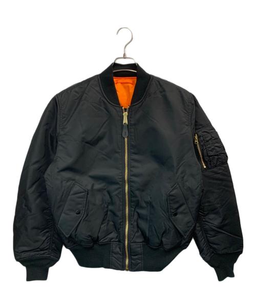 ALPHA（アルファ）ALPHA (アルファ) MA-1 FLIGHT JACKET ブラック サイズ:Mの古着・服飾アイテム
