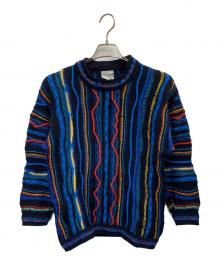 Purely Australian（ピュアリィ オーストラリア）の古着「3Dニット」｜ブルー×ブラック