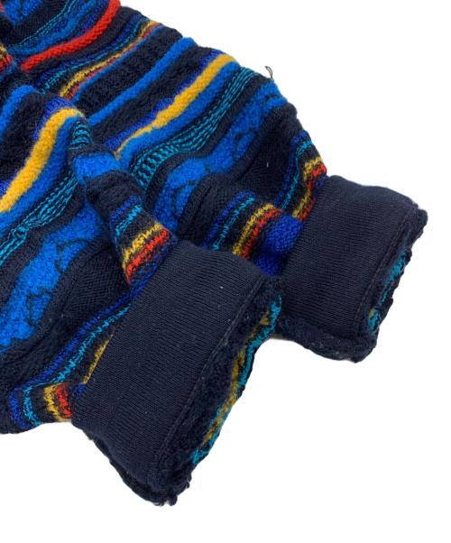 Purely Australian（ピュアリィ オーストラリア）Purely Australian (ピュアリィ オーストラリア) 3Dニット ブルー×ブラック サイズ:Mの古着・服飾アイテム