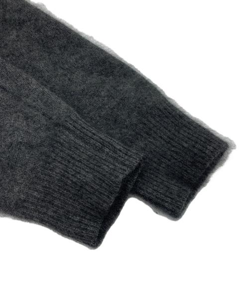 Whim Gazette（ウィムガゼット）Whim Gazette (ウィムガゼット) ファーVネックプルオーバー グレー サイズ:Fの古着・服飾アイテム