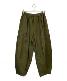 Curensology（カレンソロジー）の古着「コットンリネンドロストパンツ」｜オリーブ