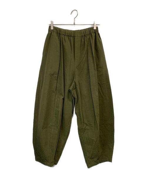 Curensology（カレンソロジー）Curensology (カレンソロジー) コットンリネンドロストパンツ オリーブ サイズ:Fの古着・服飾アイテム