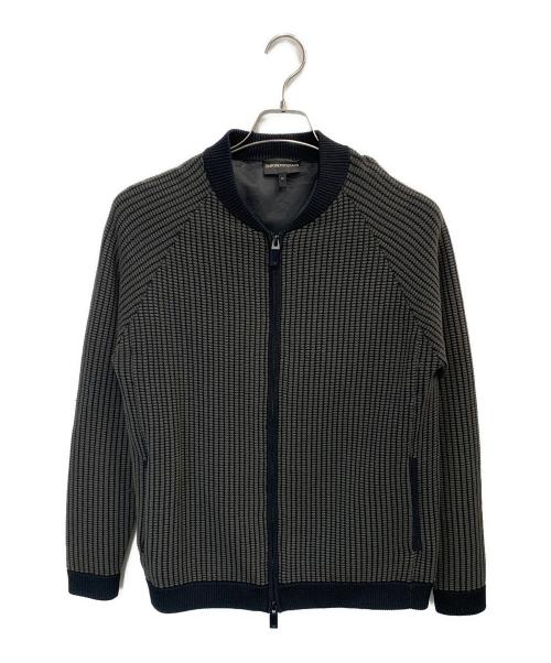 EMPORIO ARMANI（エンポリオアルマーニ）EMPORIO ARMANI (エンポリオアルマーニ) ジップブルゾン ブラック サイズ:44の古着・服飾アイテム