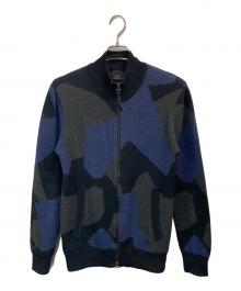 ARMANI EXCHANGE（アルマーニ エクスチェンジ）の古着「ニットジャケット」｜ネイビー