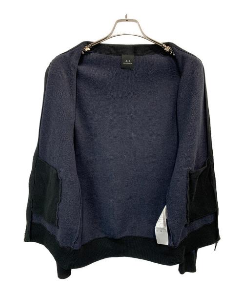 ARMANI EXCHANGE（アルマーニ エクスチェンジ）ARMANI EXCHANGE (アルマーニ エクスチェンジ) ニットジャケット ネイビー サイズ:USA XSの古着・服飾アイテム