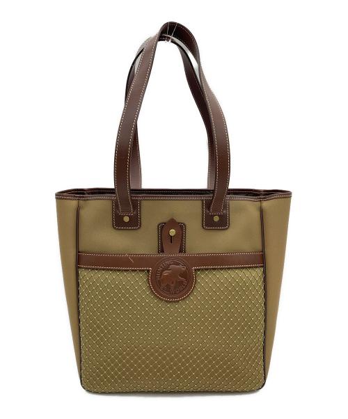 HUNTING WORLD（ハンティングワールド）HUNTING WORLD (ハンティングワールド) トートバッグ ブラウンオリーブの古着・服飾アイテム